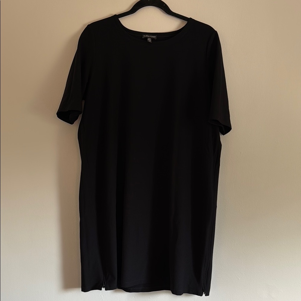 Eileen Fisher (L) Washable Crepe T-shirt dress/tunic